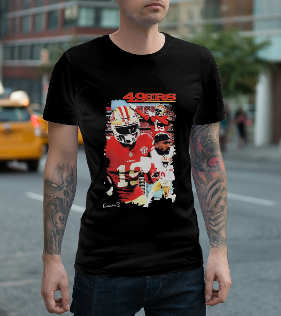 San Francisco 49ers Deebo Samuel 19 NFL Football Collage T-Shirt