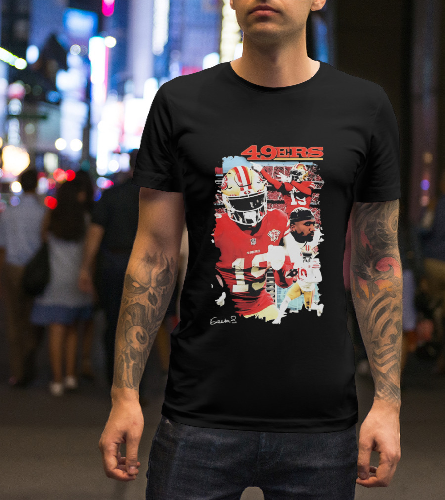 San Francisco 49ers Deebo Samuel 19 NFL Football Collage T-Shirt