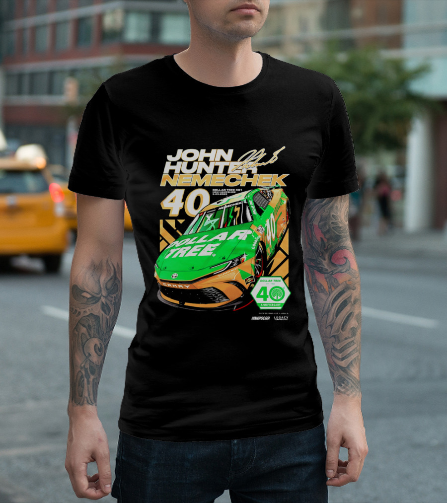 John Hunter Nemechek Dollar Tree 40 Anniversary Camry NASCAR Racing T-Shirt