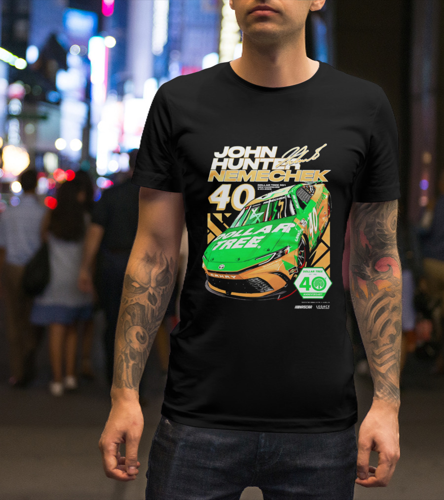 John Hunter Nemechek Dollar Tree 40 Anniversary Camry NASCAR Racing T-Shirt