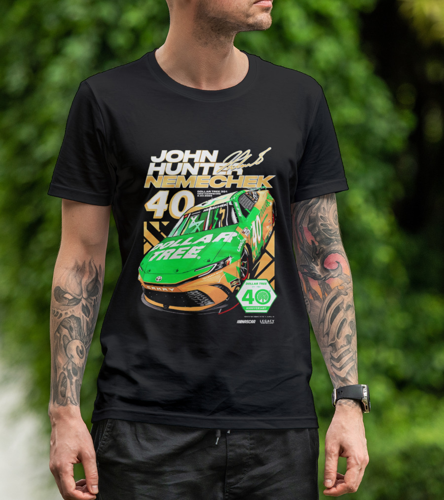 John Hunter Nemechek Dollar Tree 40 Anniversary Camry NASCAR Racing T-Shirt