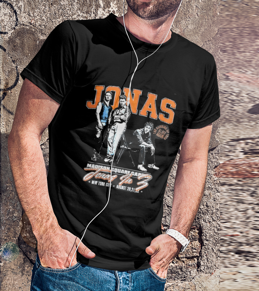 Jonas The Burning Up All Over Again Tour Madison Square Garden Jonas In 3 New York City August 20 21 T-Shirt
