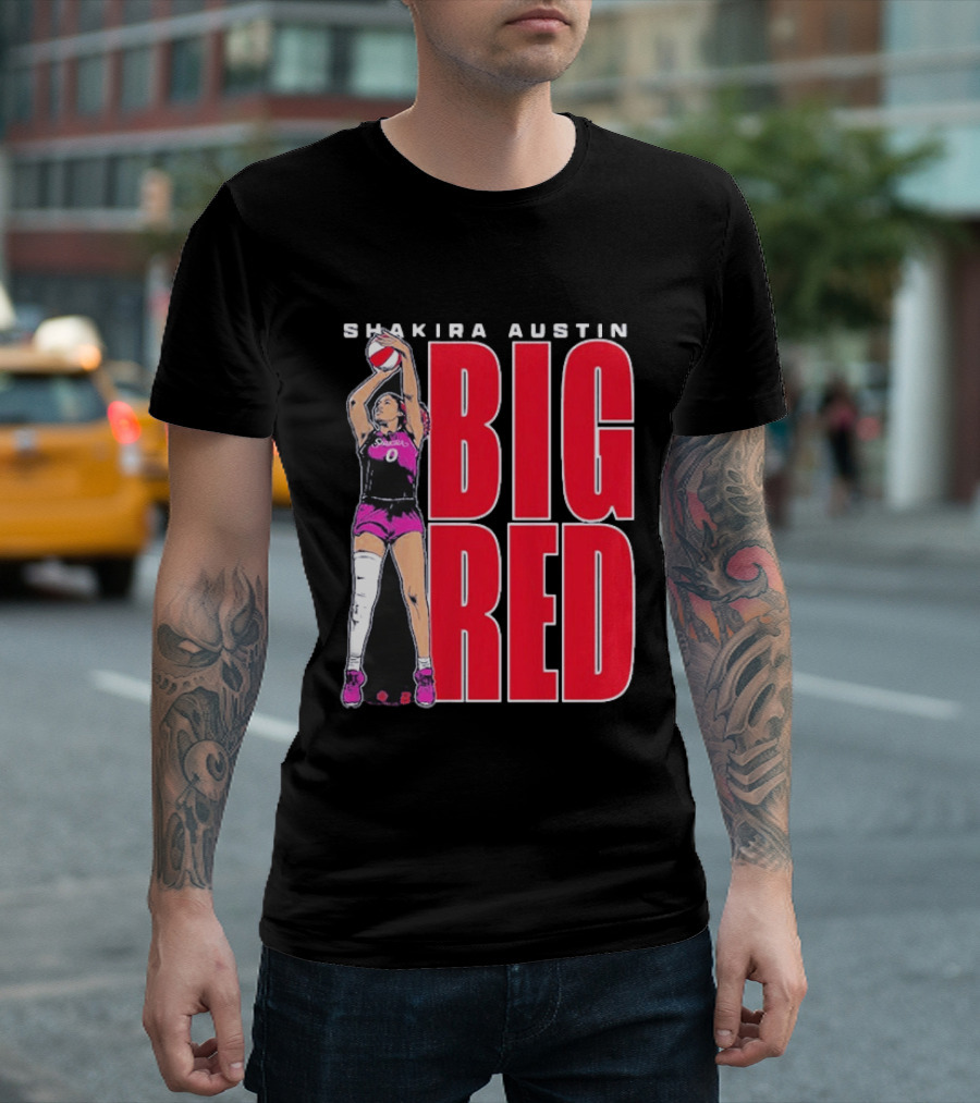Shakira Austin Big Red Basketball Player T-Shirt