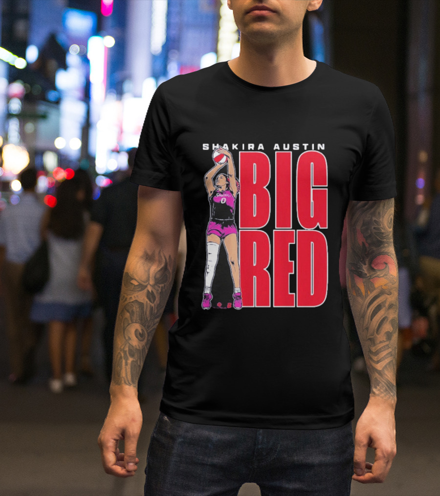 Shakira Austin Big Red Basketball Player T-Shirt