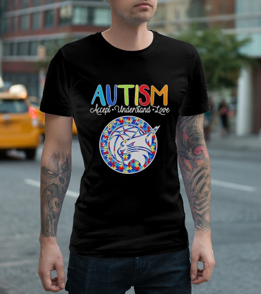 Minnesota Lynx Autism Accept Understand Love 2026 T-Shirt