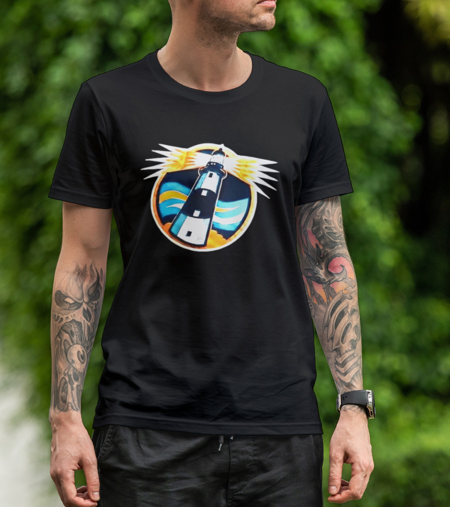 New York Islanders Navy Lighthouse буккаịt Sports Realistic Team Concept T-Shirt
