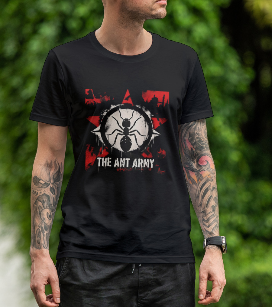The Ant Army Red Star Grunge T-Shirt