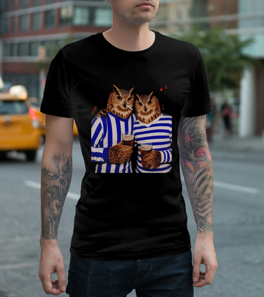 The Owls Night Out Classic Football Smoking Beer Party T-Shirt