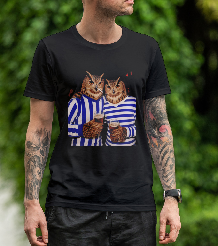 The Owls Night Out Classic Football Smoking Beer Party T-Shirt