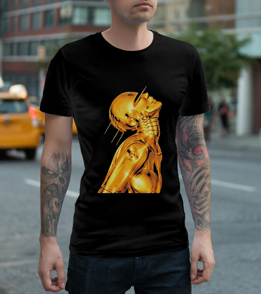 The Weeknd Echoes Of Silence Golden Futuristic Robot T-Shirt