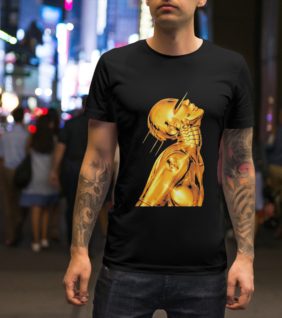 The Weeknd Echoes Of Silence Golden Futuristic Robot T-Shirt