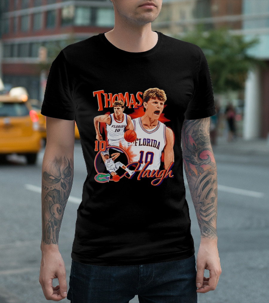 Thomas Haugh Florida Gators Basketball 10 NCAA Player T-Shirt