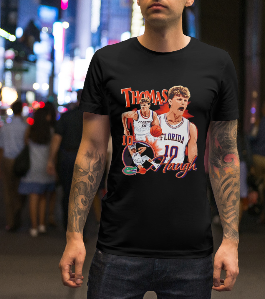 Thomas Haugh Florida Gators Basketball 10 NCAA Player T-Shirt