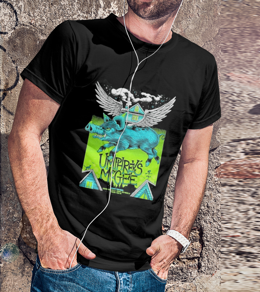 Umphrey's McGee Winged Pig Summer Tour 2026 Iowa City Des Moines Yuba T-Shirt