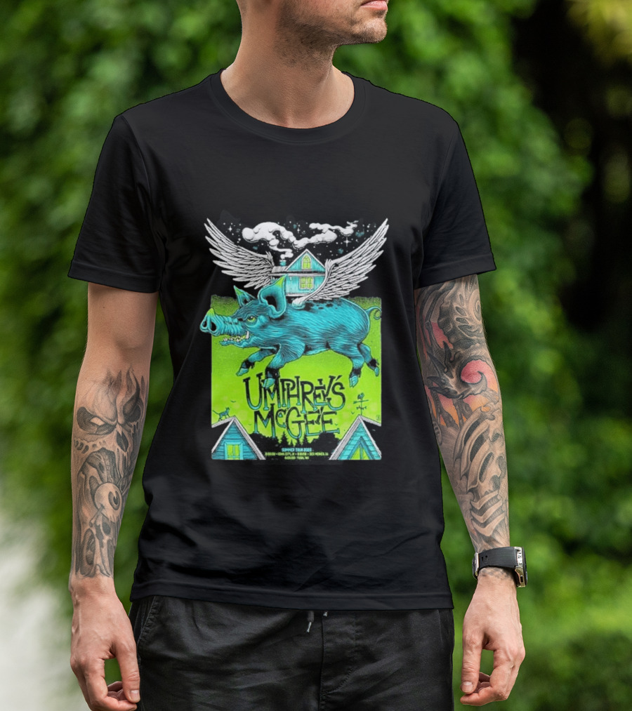 Umphrey's McGee Winged Pig Summer Tour 2026 Iowa City Des Moines Yuba T-Shirt