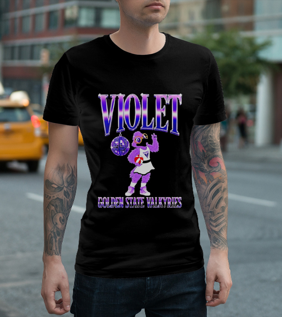 Violet Disco Golden State Valkyries Volleyball T-Shirt