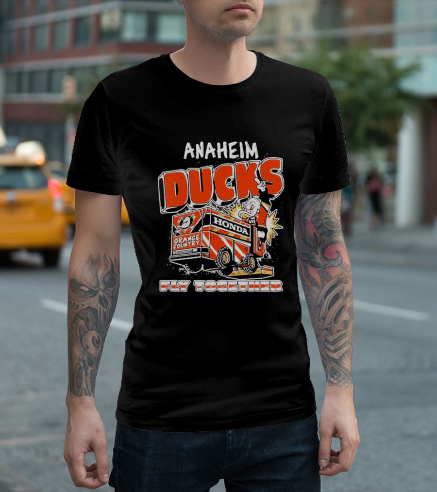 Anaheim Ducks Orange County Honda Fly Together T-Shirt