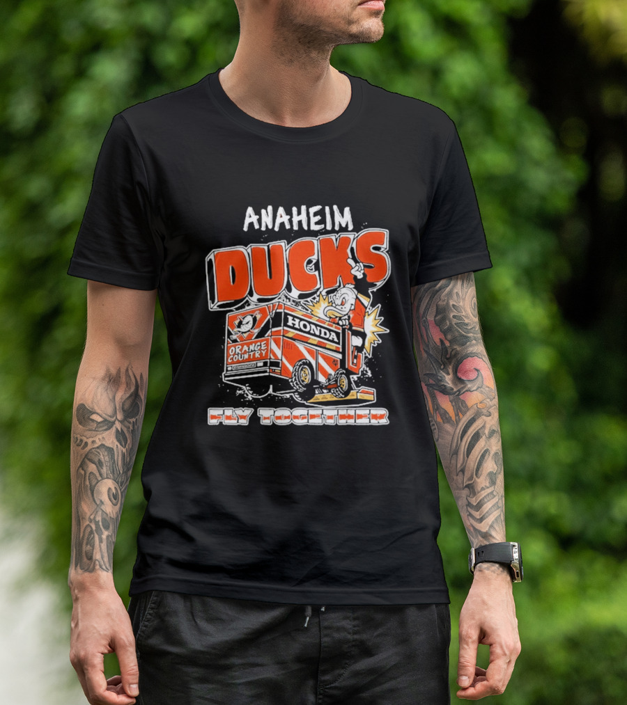 Anaheim Ducks Orange County Honda Fly Together T-Shirt