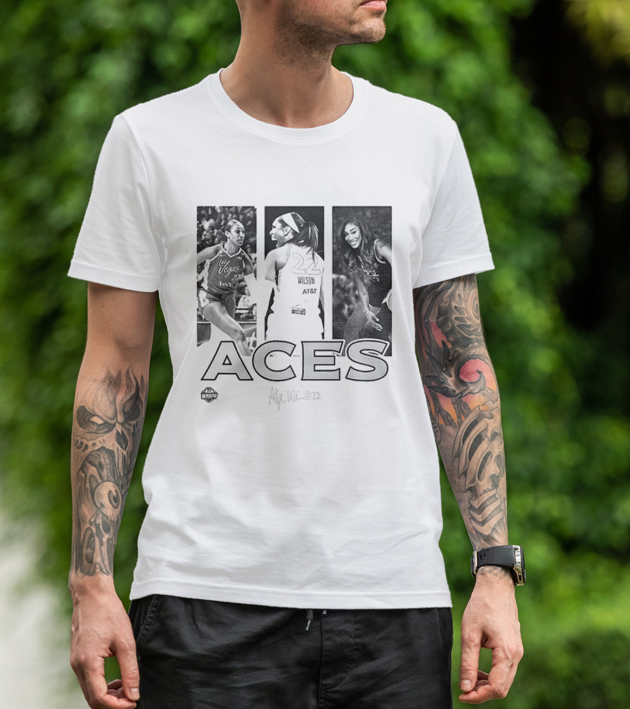 Las Vegas Aces A'ja Wilson 22 WNBA Team Player Hustle T-Shirt