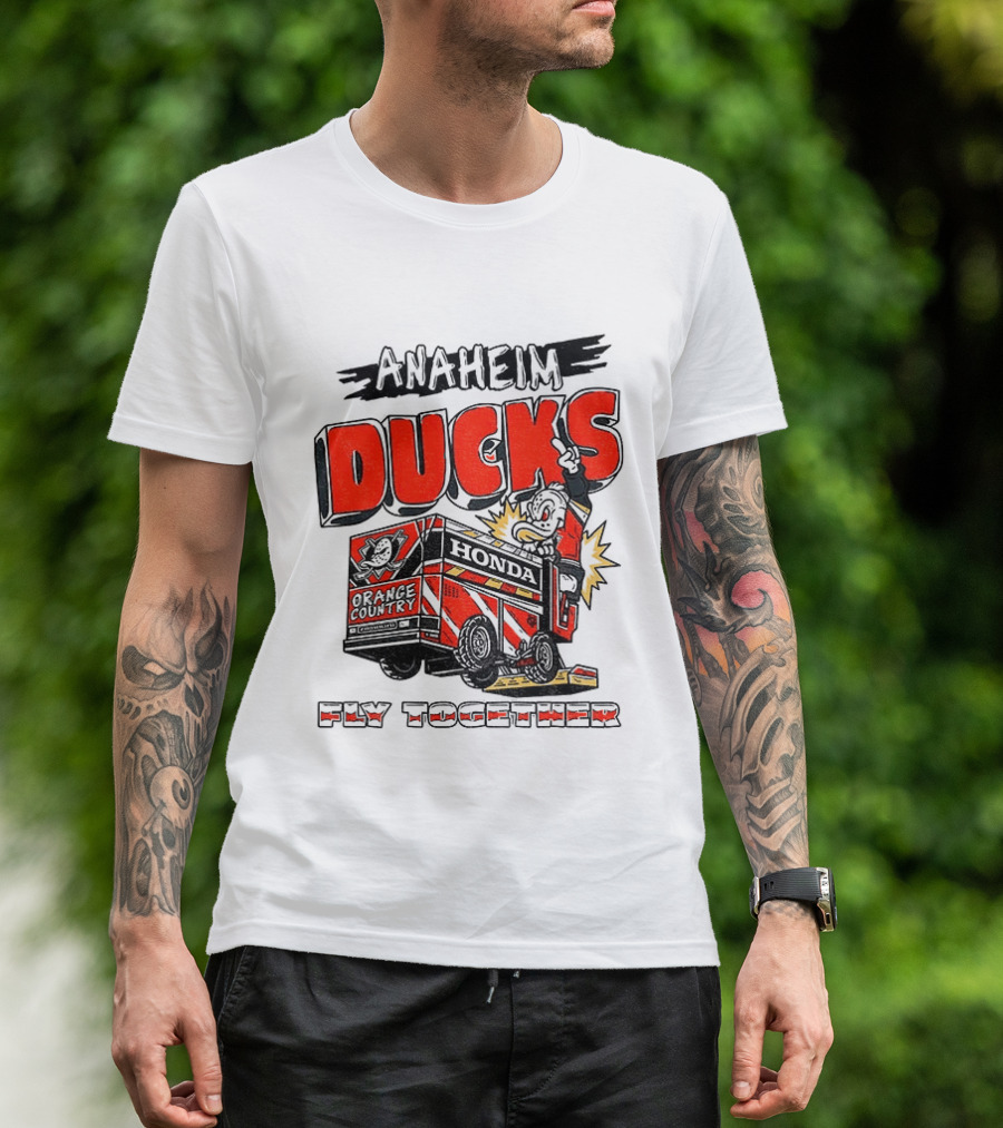 Anaheim Ducks Hockey Create Culture Honda Fly Together T-Shirt
