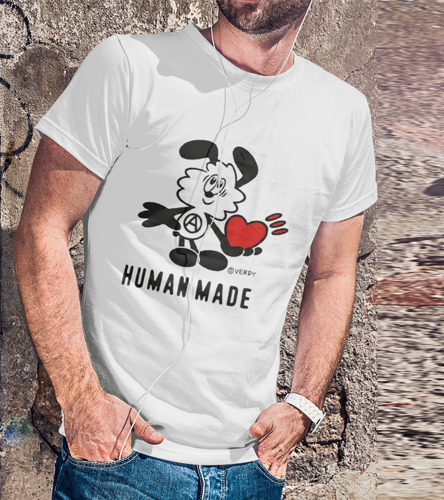 HUMAN MADE X VERDY BTS JHope Heart Character In Toronto T-Shirt