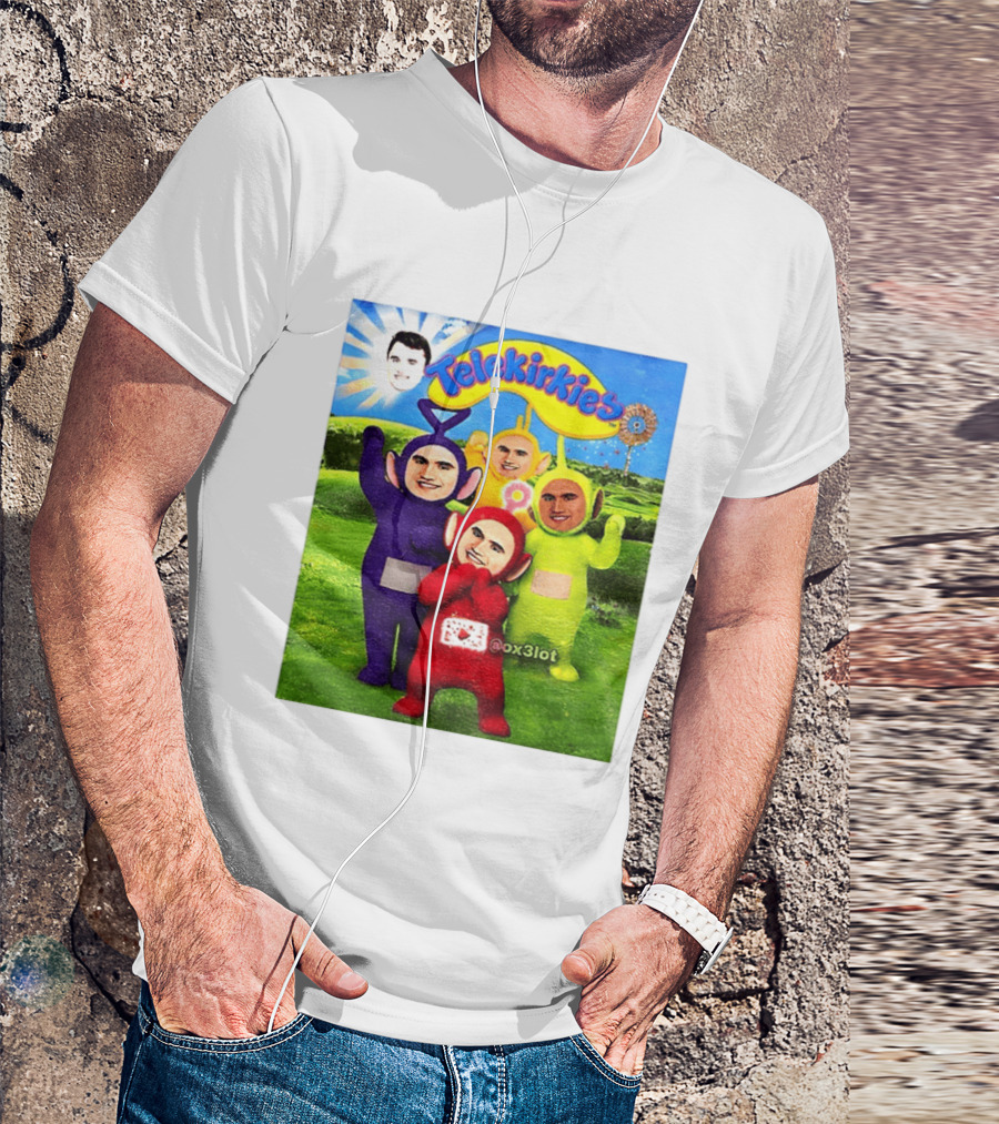 Charlie Kirk Telekirkies Meme Teletubbies Parody Face Swap T-Shirt
