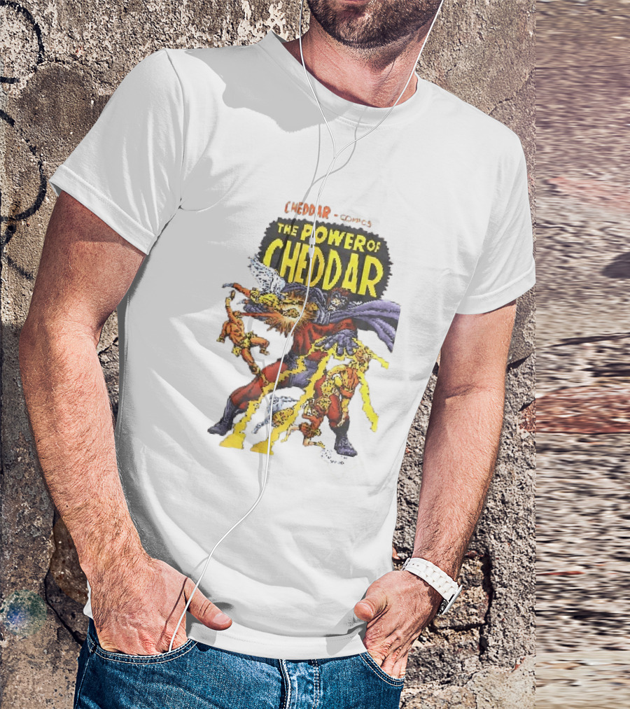 Cheddar Comics The Power Of Cheddar X Men Parody Superhero T-Shirt