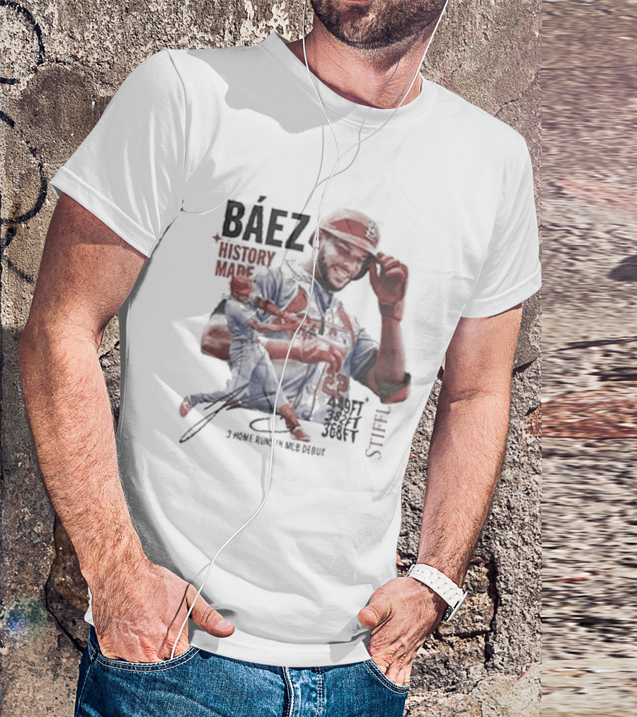 Báez History Made 449 Ft 382 Ft 368 Ft St Louis Slugger Scene T-Shirt