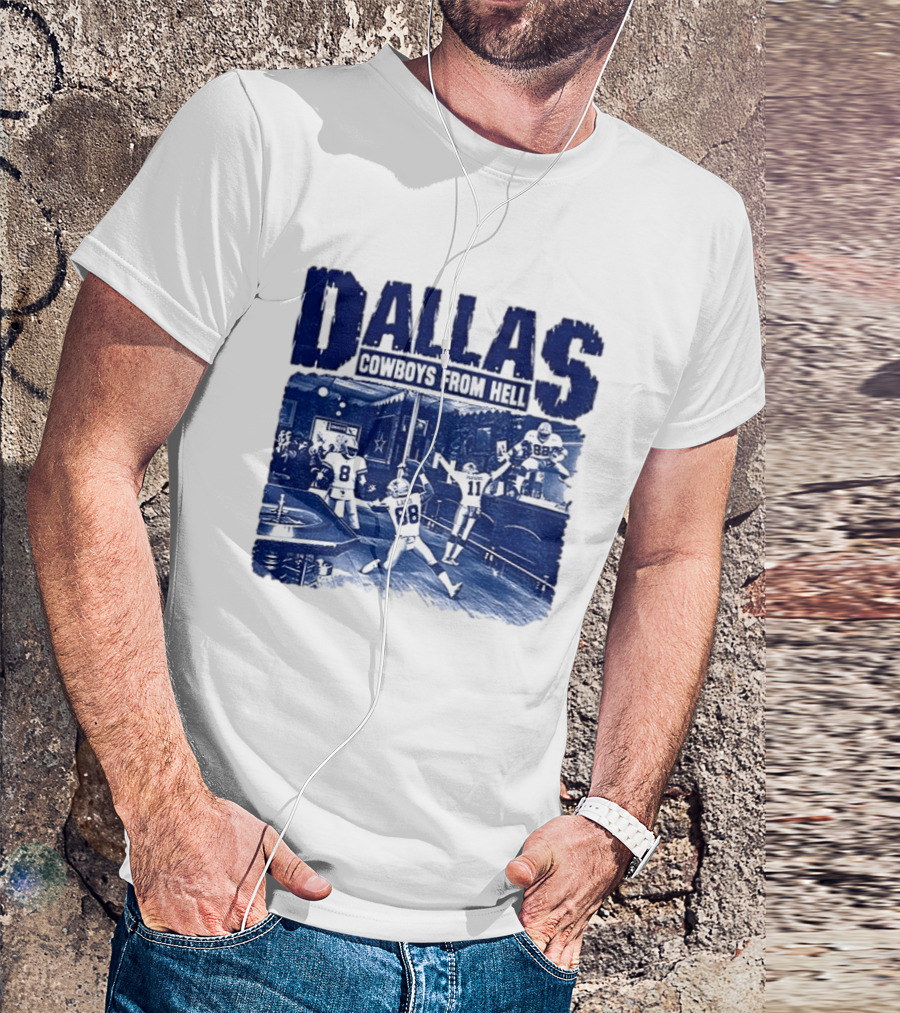 Dallas Cowboys From Hell Football Bar Scene T-Shirt