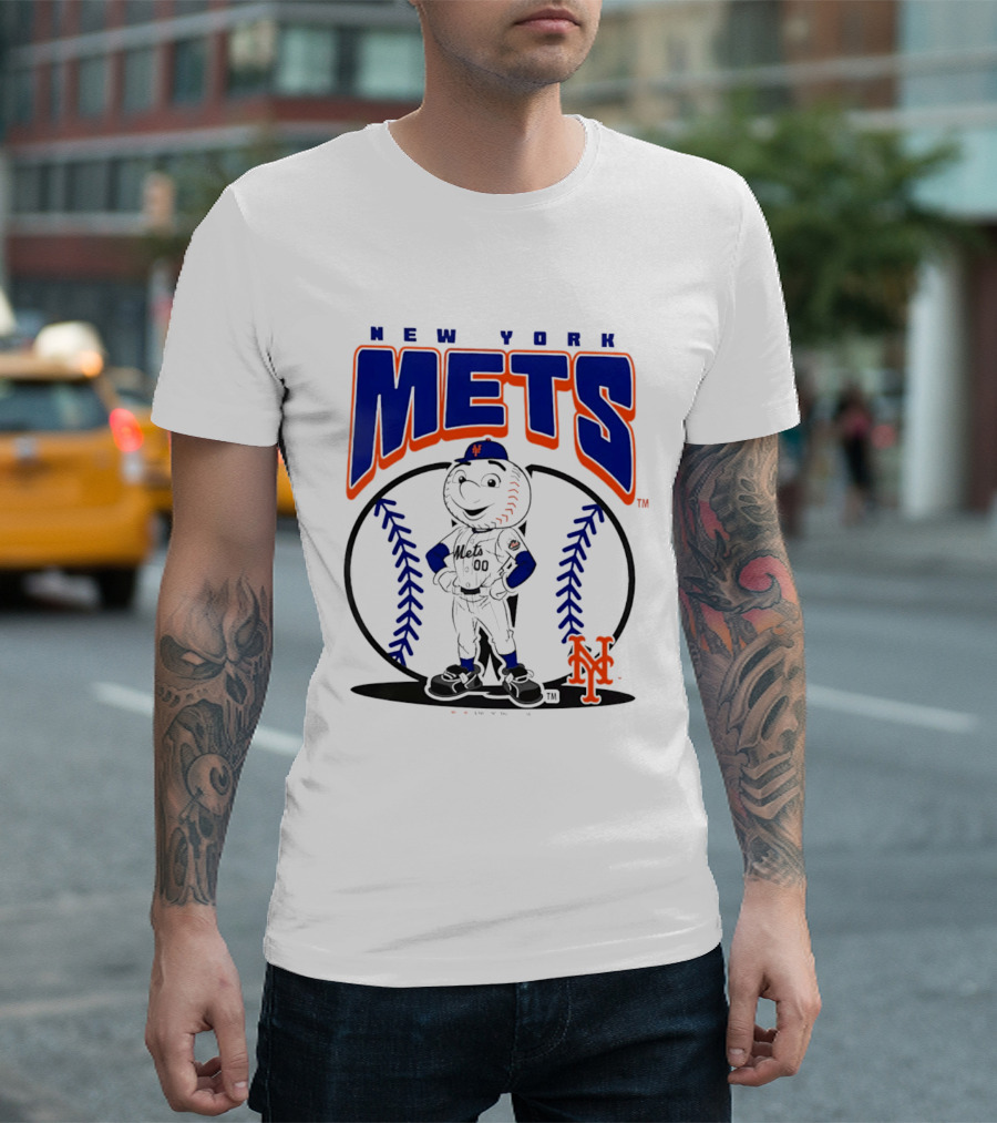 New York Mets Mr. Met Baseball 2026 Mania MLB Team Spirit T-Shirt