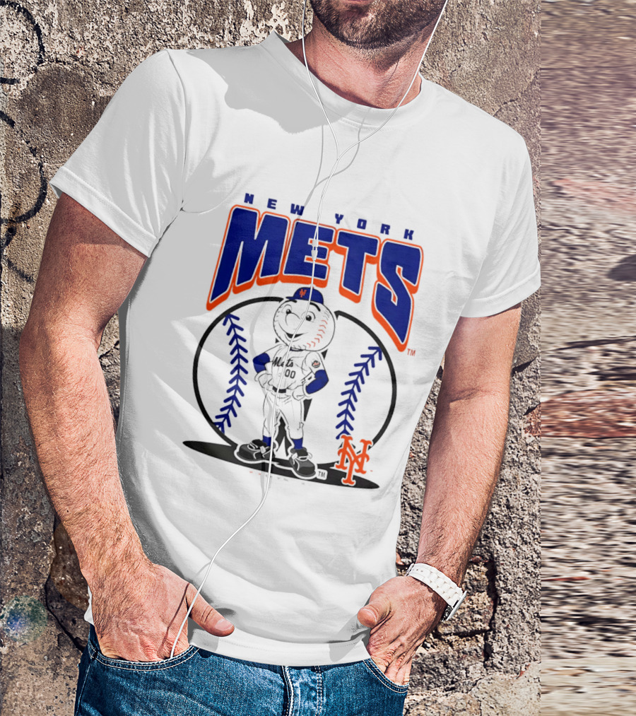 New York Mets Mr. Met Baseball 2026 Mania MLB Team Spirit T-Shirt