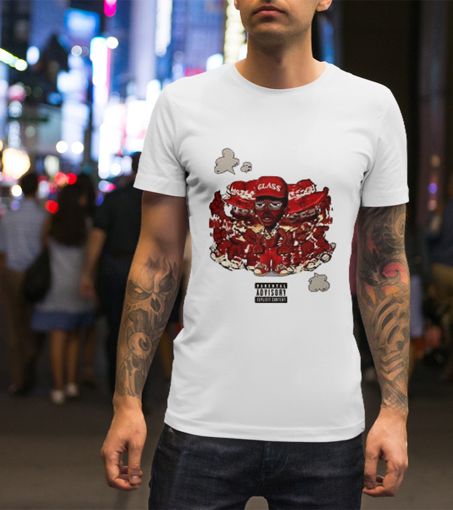 Parental Advisory Explicit Content Tyler The Creator Glass Red Hat T-Shirt