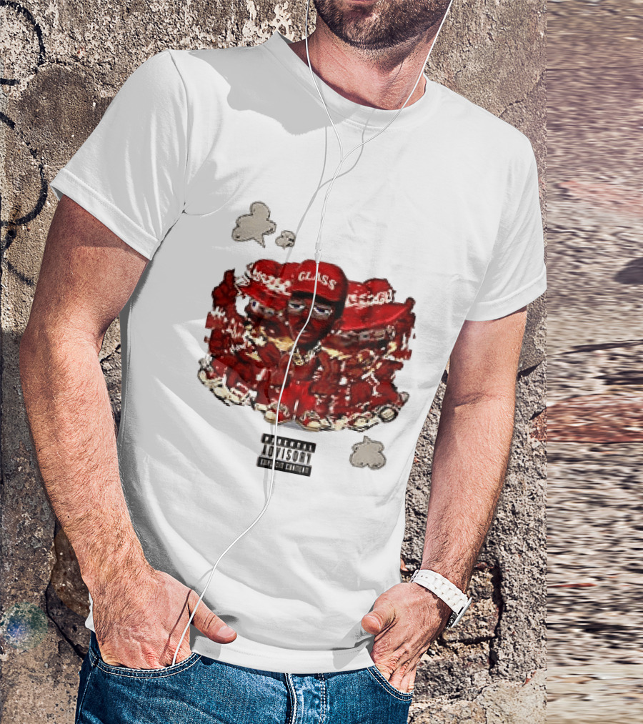 Parental Advisory Explicit Content Tyler The Creator Glass Red Hat T-Shirt