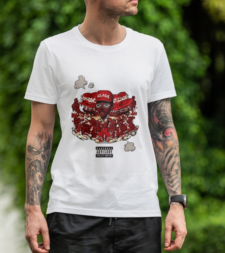 Parental Advisory Explicit Content Tyler The Creator Glass Red Hat T-Shirt
