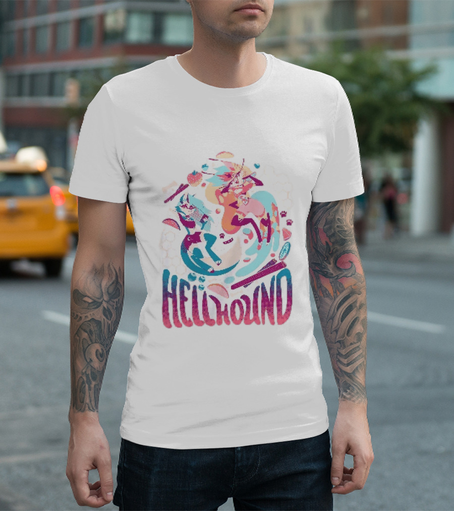 Spindlehorse Hellhound Colorful Dynamic Characters T-Shirt