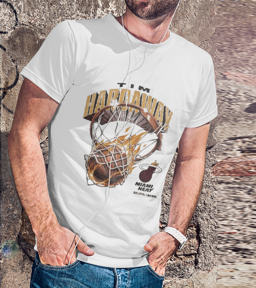 Tim Hardaway Miami Heat Basketball Flames Collier County T-Shirt