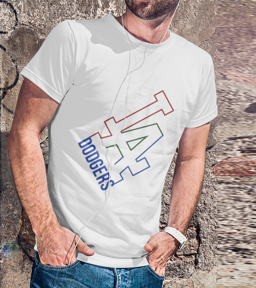 Los Angeles Dodgers White Collar LA T-Shirt