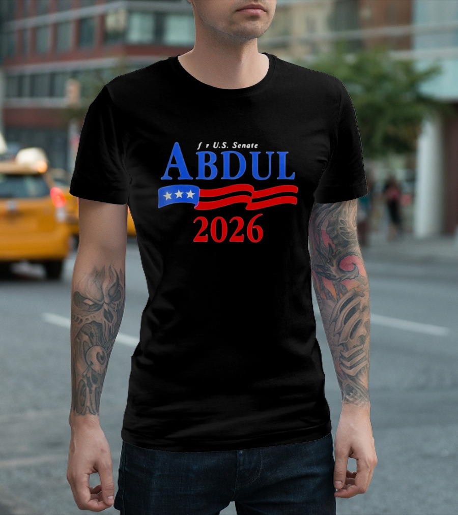 ABDUL 2026 US Senate Campaign Vintage Patriotic Stars And Stripes T-Shirt