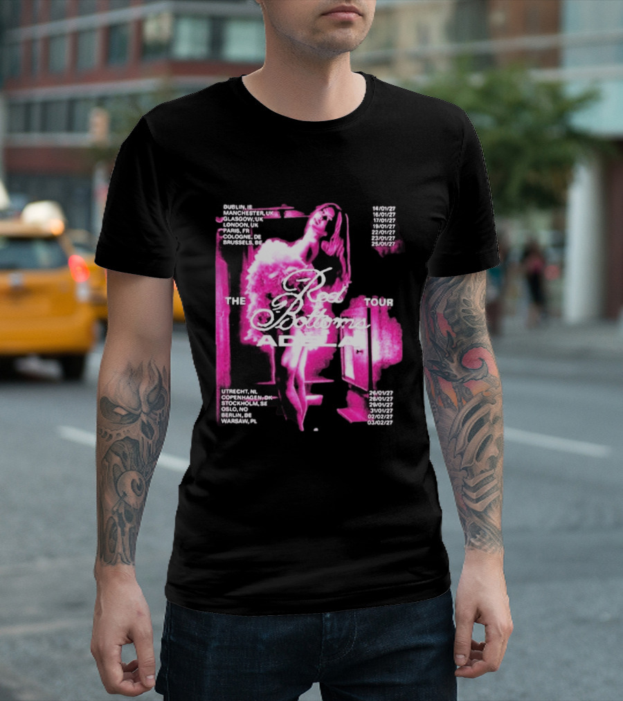 Adela Jergova The Red Bottoms Europe Tour 2026 Dates And Cities T-Shirt