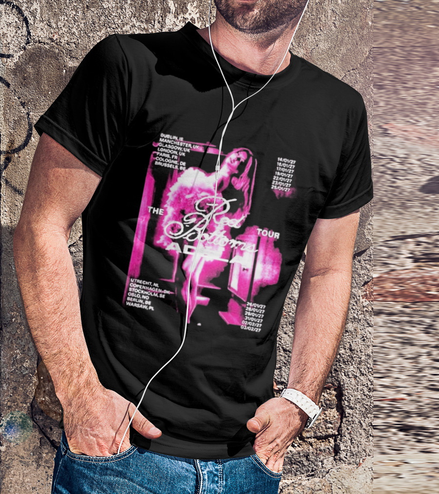 Adela Jergova The Red Bottoms Europe Tour 2026 Dates And Cities T-Shirt