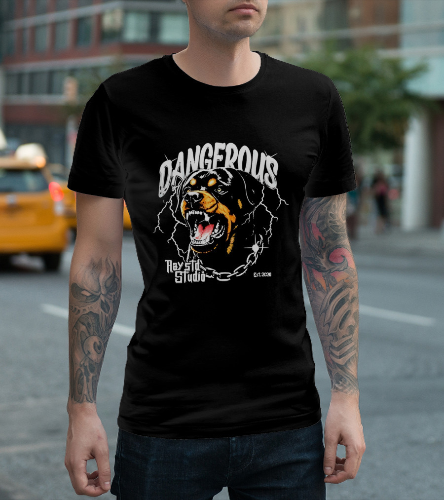 Dangerous Rottweiler Ray Etl Studio Est 2026 T-Shirt