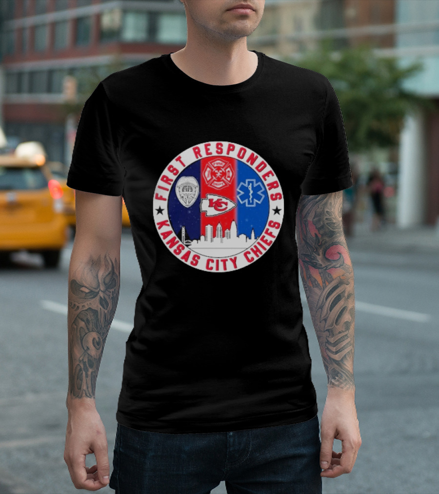 Kansas City Chiefs First Responders 9.11 Never Forget T-Shirt