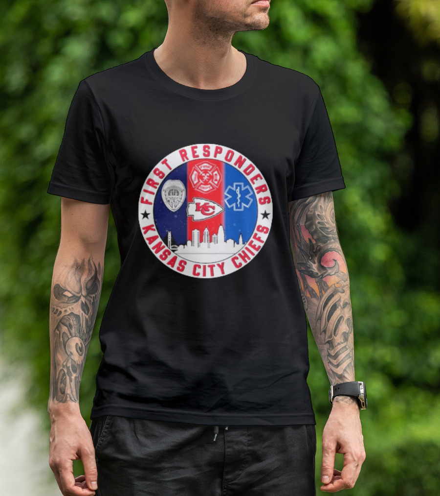 Kansas City Chiefs First Responders 9.11 Never Forget T-Shirt