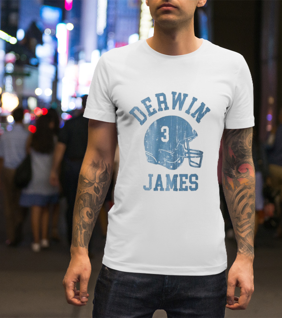 Derwin James Number 3 Distressed American Football Helmet T-Shirt