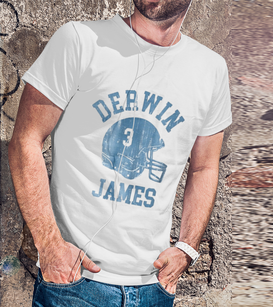 Derwin James Number 3 Distressed American Football Helmet T-Shirt