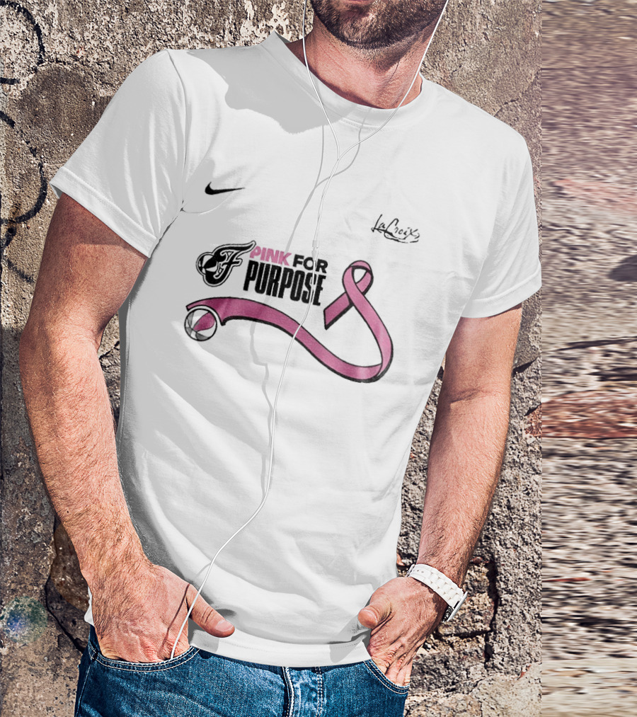 Nike LaCroix Indiana Fever Pink Ribbon Pink For Purpose T-Shirt