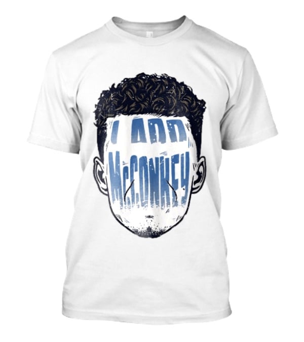 Ladd McConkey Curly Hair Face T-Shirt