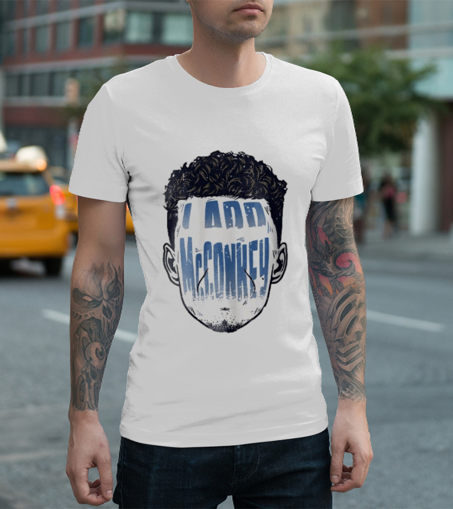 Ladd McConkey Curly Hair Face T-Shirt