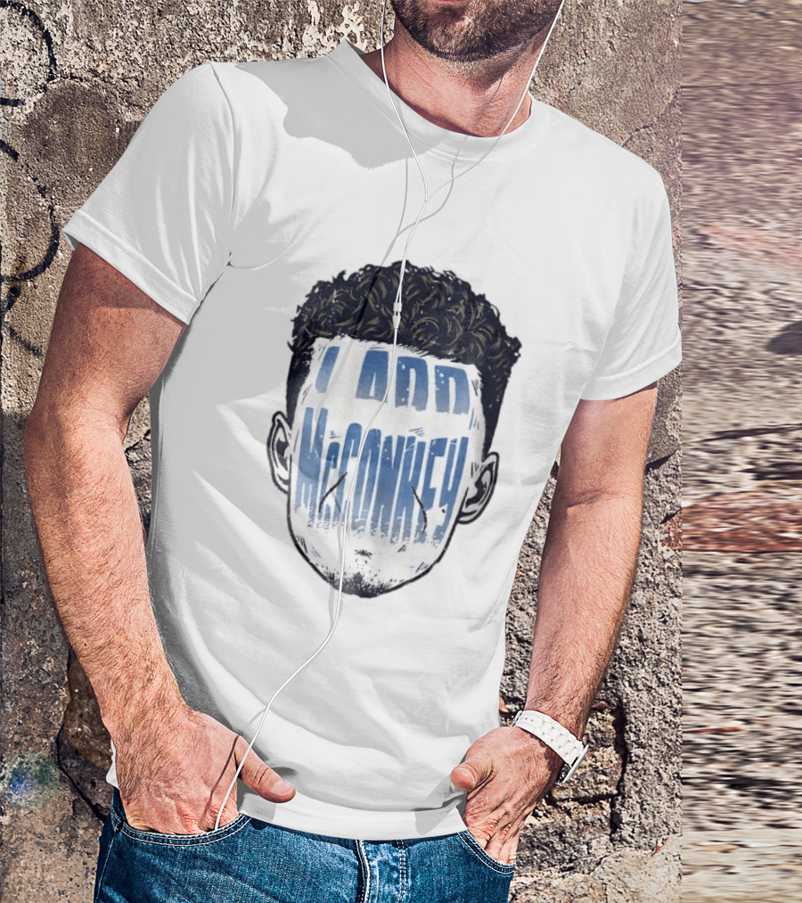 Ladd McConkey Curly Hair Face T-Shirt