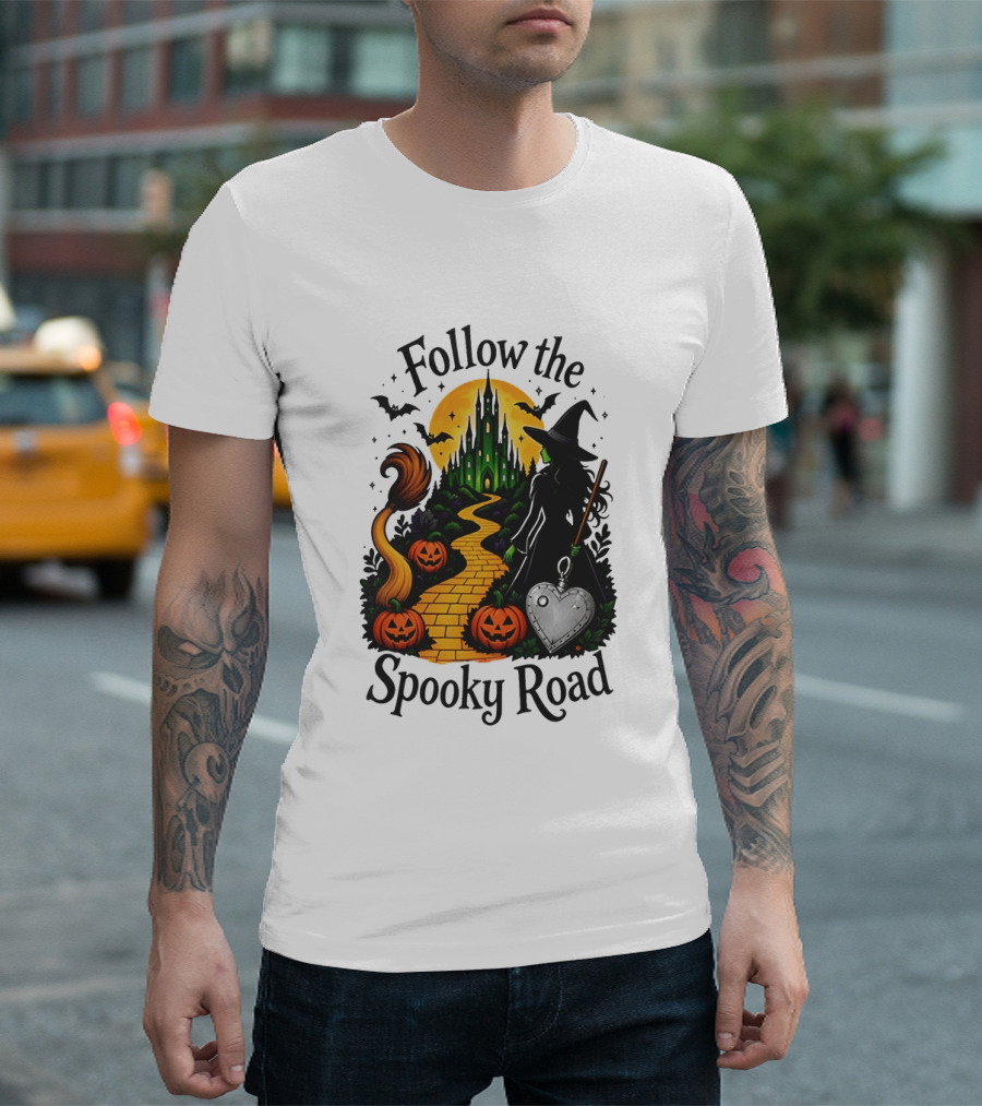 Follow The Spooky Road Wizard Of Oz Halloween Witch 2026 T-Shirt